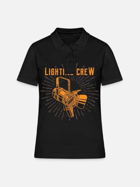 LIGHTING CREW RÉTRO Techniciens d’éclairage - Polo Femme - noir