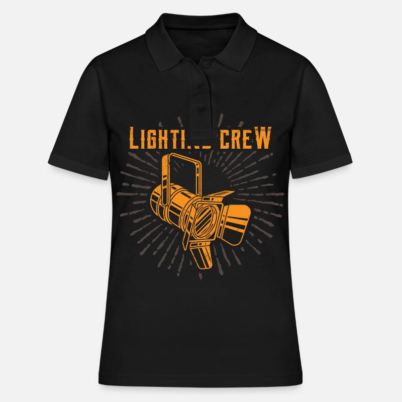 LIGHTING CREW RÉTRO Techniciens d’éclairage - Polo Femme - noir