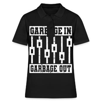 GARBAGE IN GARBAGE OUT TECHNICIENS DU SON - Polo Femme - noir - Devant - Ailine (174cm)