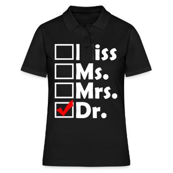 Médecin médecin spécialiste médecin - Polo Femme - noir - Devant - Ailine (174cm)