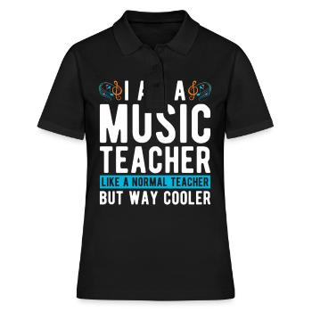 Music teacher Music teacher Music lessons - Women's Polo Shirt - black - Front - Ailine (174cm)