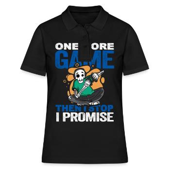 Gamer Gaming Jeux vidéo Jeux vidéo - Polo Femme - noir - Devant - Ailine (174cm)