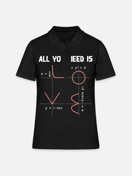 Maths Professeur Mathe maths Matheduceur Mathématiques - Polo Femme - noir