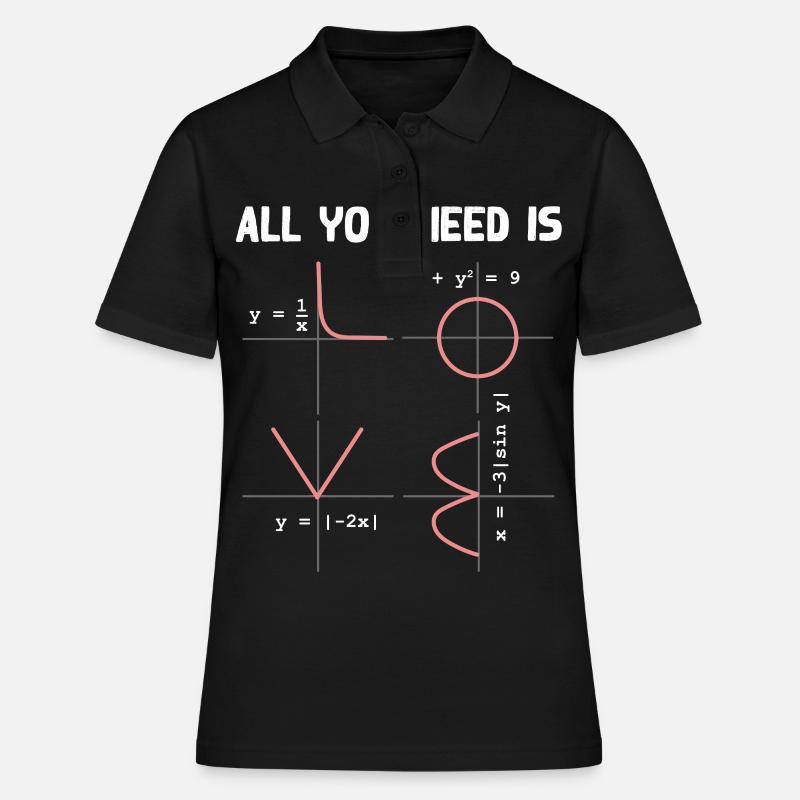Maths Professeur Mathe maths Matheduceur Mathématiques - Polo Femme - noir