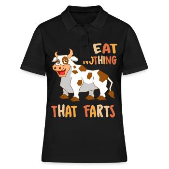 Vegan Veganer - Polo Femme - noir - Devant - Ailine (174cm)