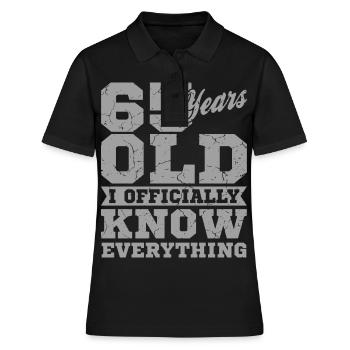 65 YEARS OLD 65 Birthday Grandpa Lustig - Women's Polo Shirt - black - Front - Ailine (174cm)