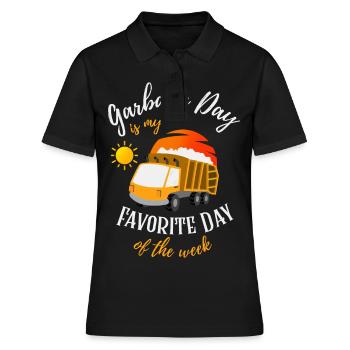 Garbage Day is my Favorite Day Of The Week graphic - Frauen Polo Shirt - Schwarz - Vorne - Ailine (174cm)