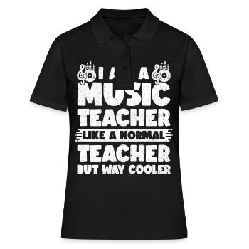 Music Teacher Music Teacher Music Lessons - Women's Polo Shirt - black - Front - Ailine (174cm)