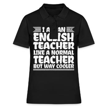 Englisch Lehrer - Frauen Polo Shirt - Schwarz - Vorne - Ailine (174cm)