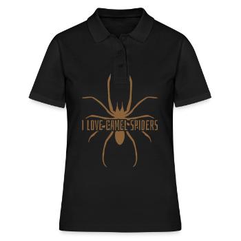 Spinnt Spinne ich liebe kamelspinnen camel spider - Frauen Polo Shirt - Schwarz - Vorne - Ailine (174cm)