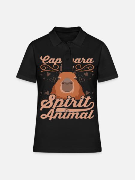 Capybara Cochon d’eau Rongeur - Polo Femme - noir