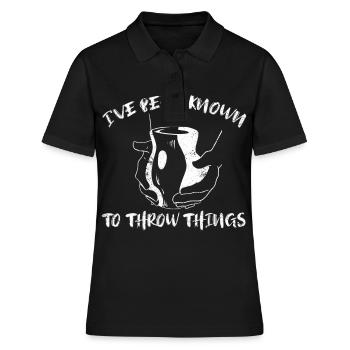 Töpfern - Frauen Polo Shirt - Schwarz - Vorne - Ailine (174cm)