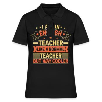 Englisch Lehrer - Frauen Polo Shirt - Schwarz - Vorne - Ailine (174cm)