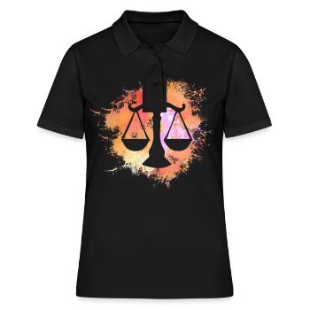 Waage Signe astrologique Horoscope Astrologie - Polo Femme - noir - Devant - Ailine (174cm)