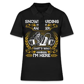 Snowboard Snowboarder Snowboarding - Polo Femme - noir - Devant - Ailine (174cm)
