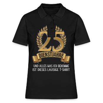 25 ans d’anniversaire de l’entreprise - Polo Femme - noir - Devant - Ailine (174cm)