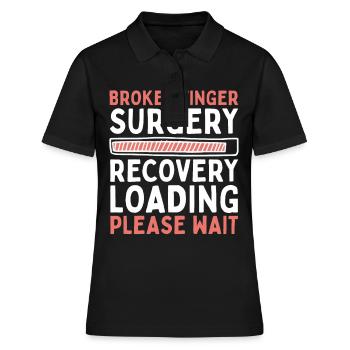Broken finger finger bone fracture finger fracture - Women's Polo Shirt - black - Front - Ailine (174cm)