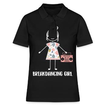 Breakdance Breakdancer Breakdancing - Frauen Polo Shirt - Schwarz - Vorne - Ailine (174cm)