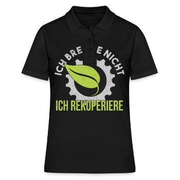 E Auto E Mobilität Elektroauto Spruch - Frauen Polo Shirt - Schwarz - Vorne - Ailine (174cm)