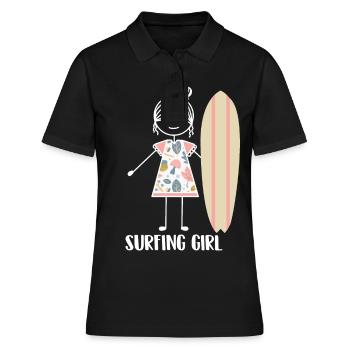 Surf Surfer Surfer - Polo Femme - noir - Devant - Ailine (174cm)