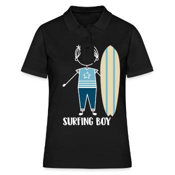 Surf Surfer Surfer - Polo Femme - noir - Devant - Ailine (174cm)
