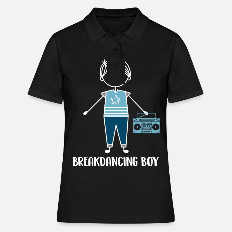 Breakdance Breakdancer Breakdancing - Polo Femme - noir