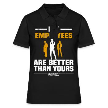Stolzer Chef Kollegen Startup Team Entrepreneur - Frauen Polo Shirt - Schwarz - Vorne - Ailine (174cm)