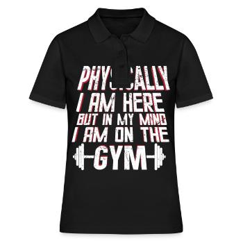 Fitness Training Gym Workout Poids - Polo Femme - noir - Devant - Ailine (174cm)