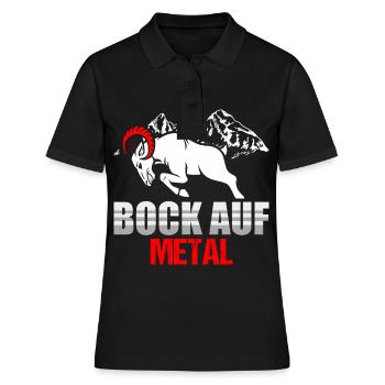 Heavy Metal Bock sur Métal - Polo Femme - noir - Devant - Ailine (174cm)