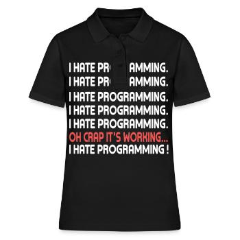 PC Programming Coding Program Internet Computer - Women's Polo Shirt - black - Front - Ailine (174cm)