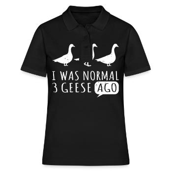 Gänse Vogel Weihnachtsgans, Weihnachten Fliegen, Z - Frauen Polo Shirt - Schwarz - Vorne - Ailine (174cm)
