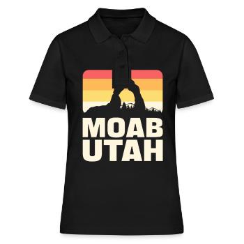 Moab Utah Vitange Montagne - Polo Femme - noir - Devant - Ailine (174cm)