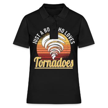 Tornadojäger Tornado Tornado Chaser Wirbelsturm - Frauen Polo Shirt - Schwarz - Vorne - Ailine (174cm)
