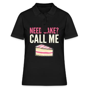 Backen Kuchen Bäckerei Konditor Gebäck Küche Kondi - Frauen Polo Shirt - Schwarz - Vorne - Ailine (174cm)