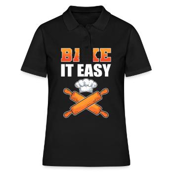 Bake It Easy Bread Making Bread Baking Baker - Women's Polo Shirt - black - Front - Ailine (174cm)