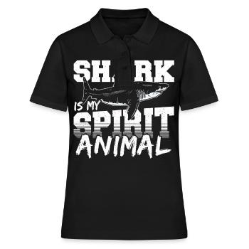 Shark Is My Spirit Animal Shark Fin Ocean Fish - Frauen Polo Shirt - Schwarz - Vorne - Ailine (174cm)