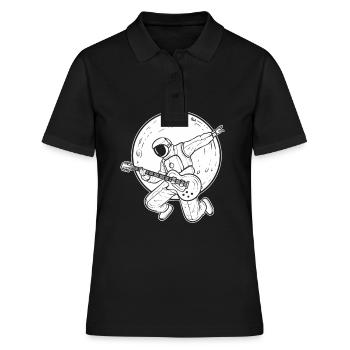 Guitar Astronaut Guitar Player - Women's Polo Shirt - black - Front - Ailine (174cm)