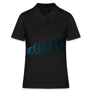 Skateboarder Skateboard Evolution - Frauen Polo Shirt - Schwarz - Vorne - Ailine (174cm)