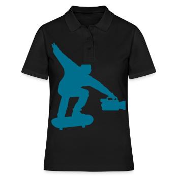Skateboarder Skateboard Cinéaste - Polo Femme - noir - Devant - Ailine (174cm)