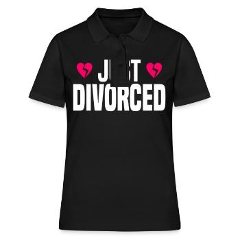 Divorce Séparation Mariage Ex Partie au divorce - Polo Femme - noir - Devant - Ailine (174cm)