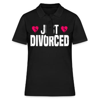 Divorce Séparation Mariage Ex Partie au divorce - Polo Femme - noir - Devant - Ailine (174cm)