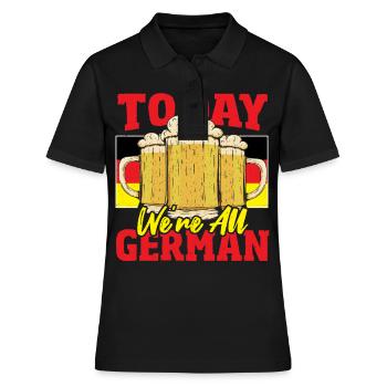 Aujourd’hui, nous sommes tous allemands October Beer Festival - Polo Femme - noir - Devant - Ailine (174cm)