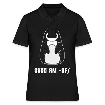 sudo rm rf / Linux Computer Programmer - Frauen Polo Shirt - Schwarz - Vorne - Ailine (174cm)