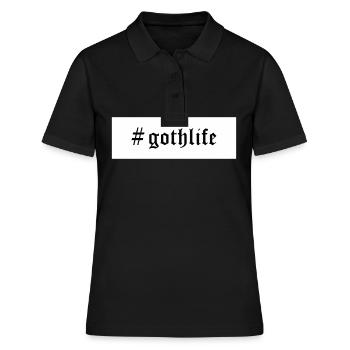 #gothlife gothique gothique - Polo Femme - noir - Devant - Ailine (174cm)