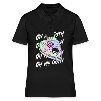 Pastel Goth Oh My Goth Gothique - Polo Femme - noir - Devant - Ailine (174cm)