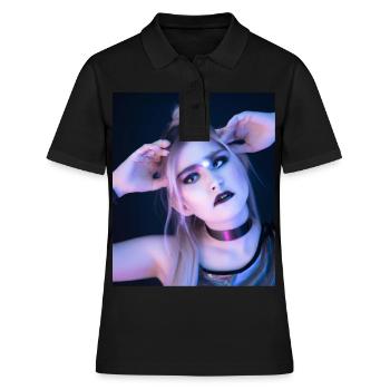 Goth Vaporwave Sexy Goth Girl en transe - Polo Femme - noir - Devant - Ailine (174cm)