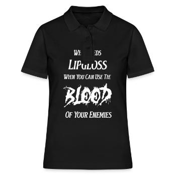 Halloween Lustige Sprüche Wer Braucht Schon - Frauen Polo Shirt - Schwarz - Vorne - Ailine (174cm)