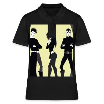 Amis de la clique gothique gothique des affaires - Polo Femme - noir - Devant - Ailine (174cm)