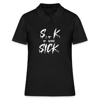 Gothic Goth Sick from Being Sick - Women's Polo Shirt - black - Front - Ailine (174cm)