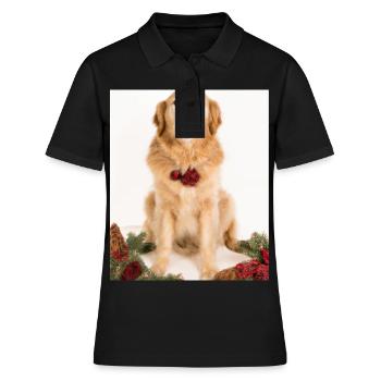 Couronne de l’Avent Golden Retriever des chiens de Noël - Polo Femme - noir - Devant - Ailine (174cm)